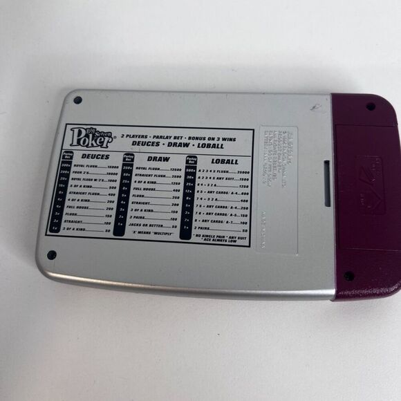 VTG Radica Big Screen Poker Electronic Handheld Game 1995 WORKS - Picture 6 of 14